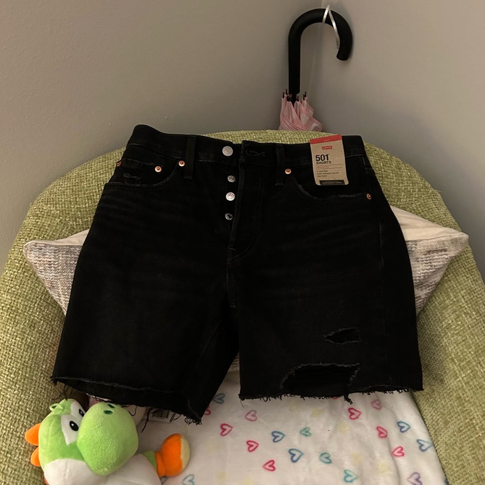 Levi’s 501 Black Denim Shorts